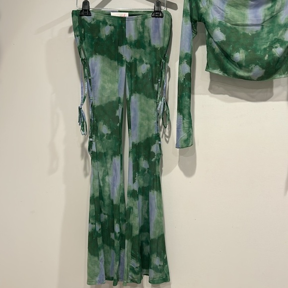 Brand New Dolls Kill New Pink SERENE SCENE Mesh Top and pants set women’s medium - Picture 6 of 9